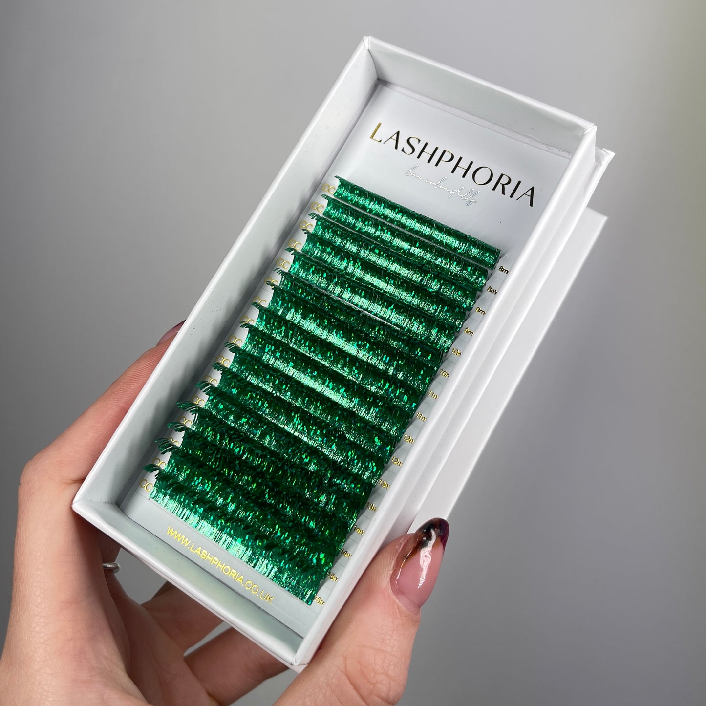 Green Holographic Tinsel Lashes