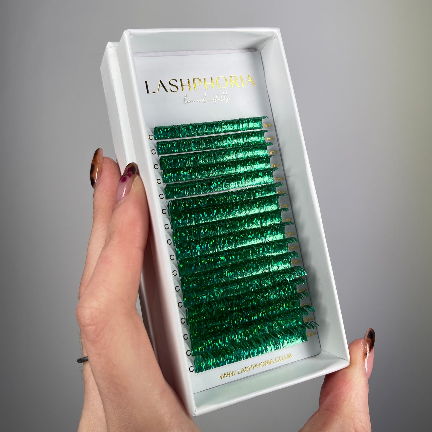 Green Holographic Tinsel Lashes