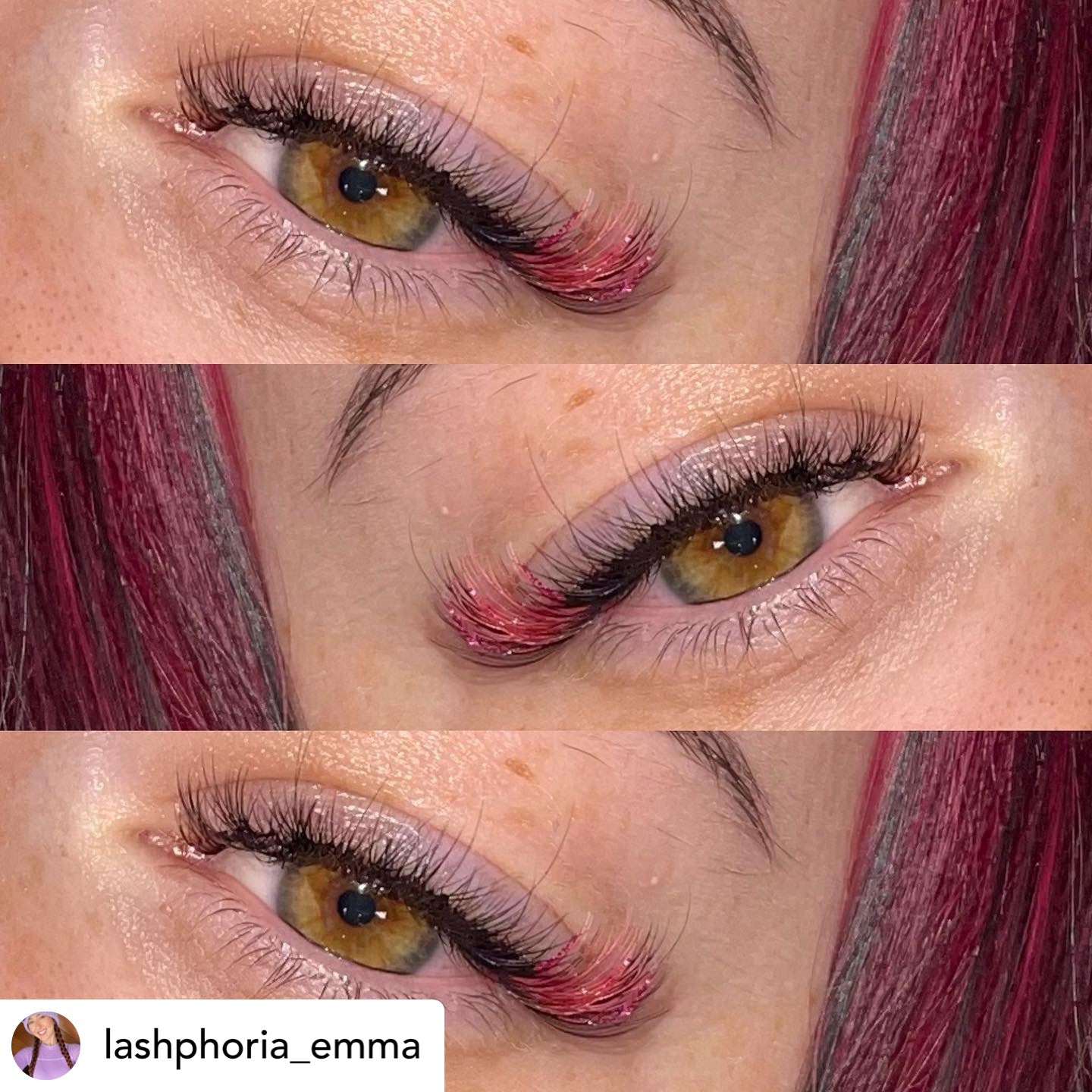 Strawberry Swirl Pink Coloured Lashes