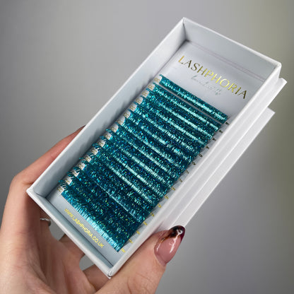 Blue Holographic Tinsel Lashes