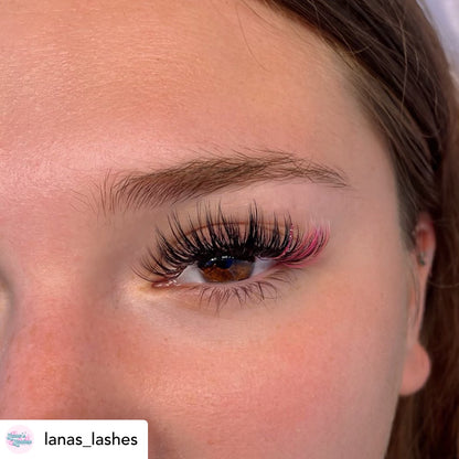 Strawberry Swirl Pink Coloured Lashes