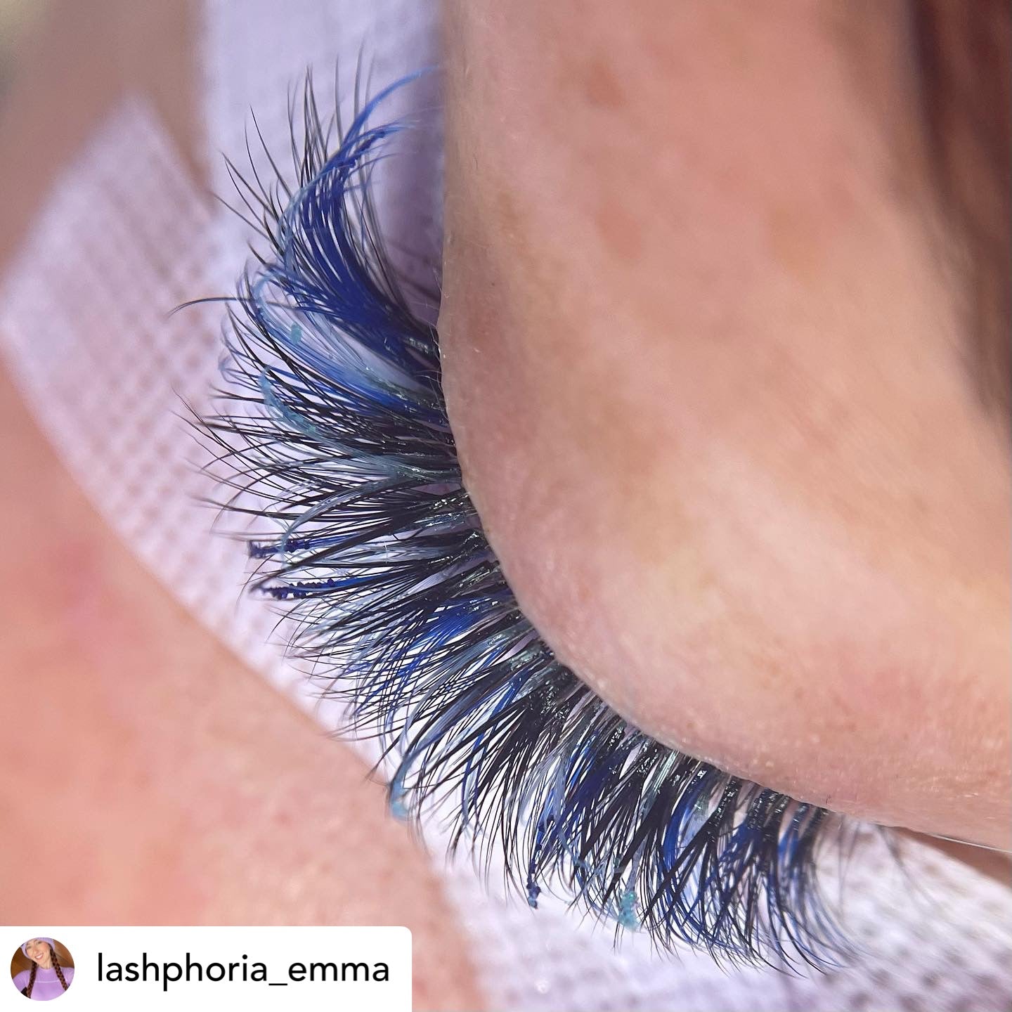 Blueberry Blue Coloured Lashes