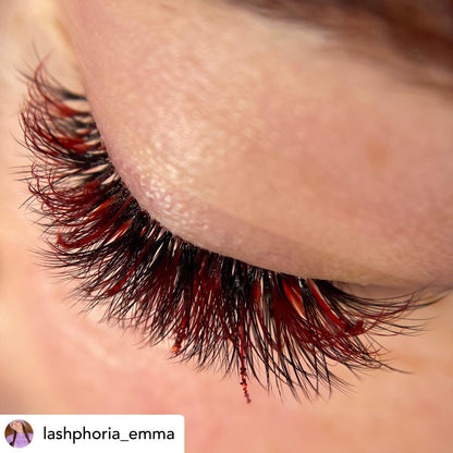 Garnet Burgundy/Red Coloured Lashes