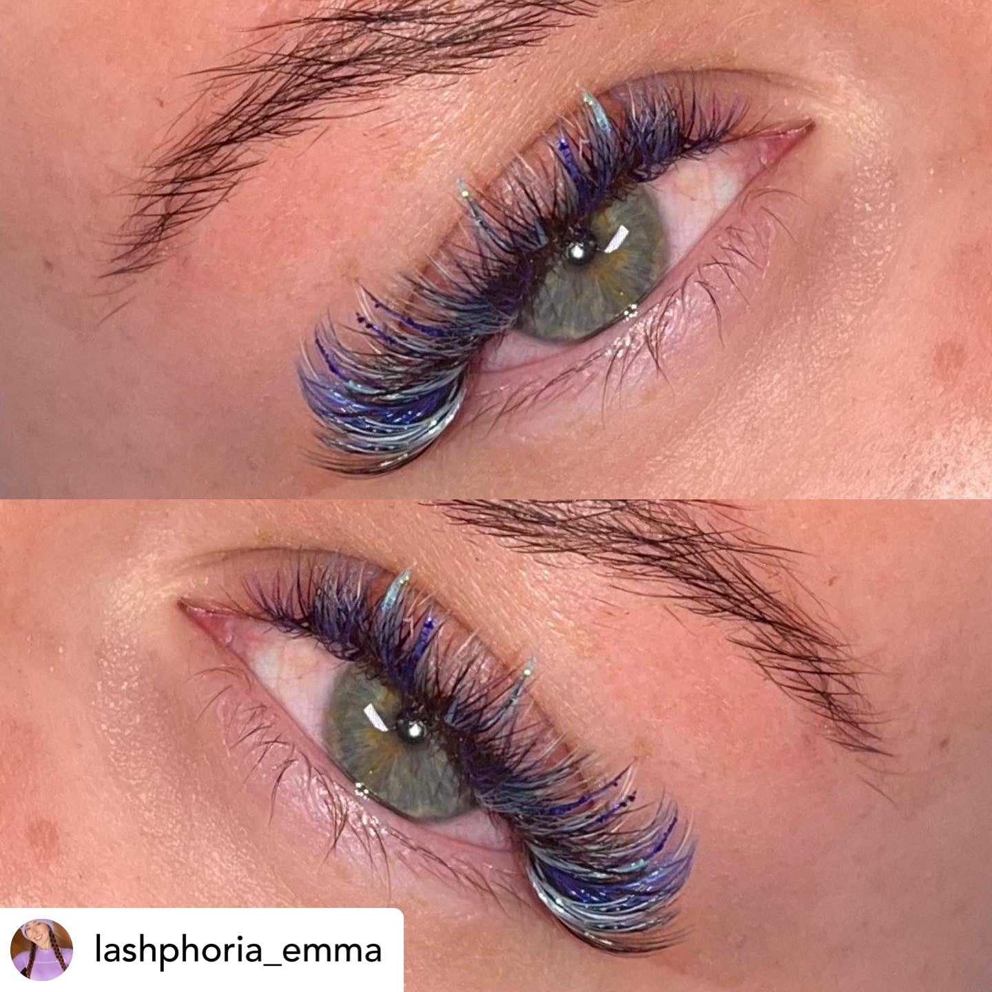 Blueberry Blue Coloured Lashes