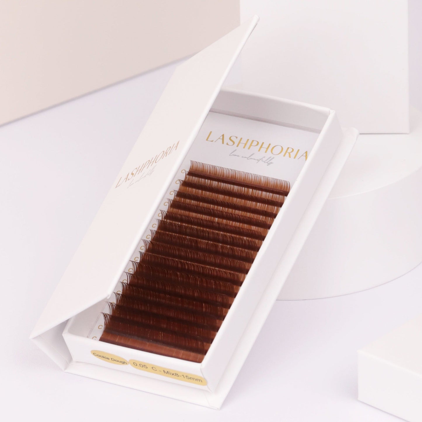 Cookie Dough Brown Coloured Lashes SINGLE LENGTH