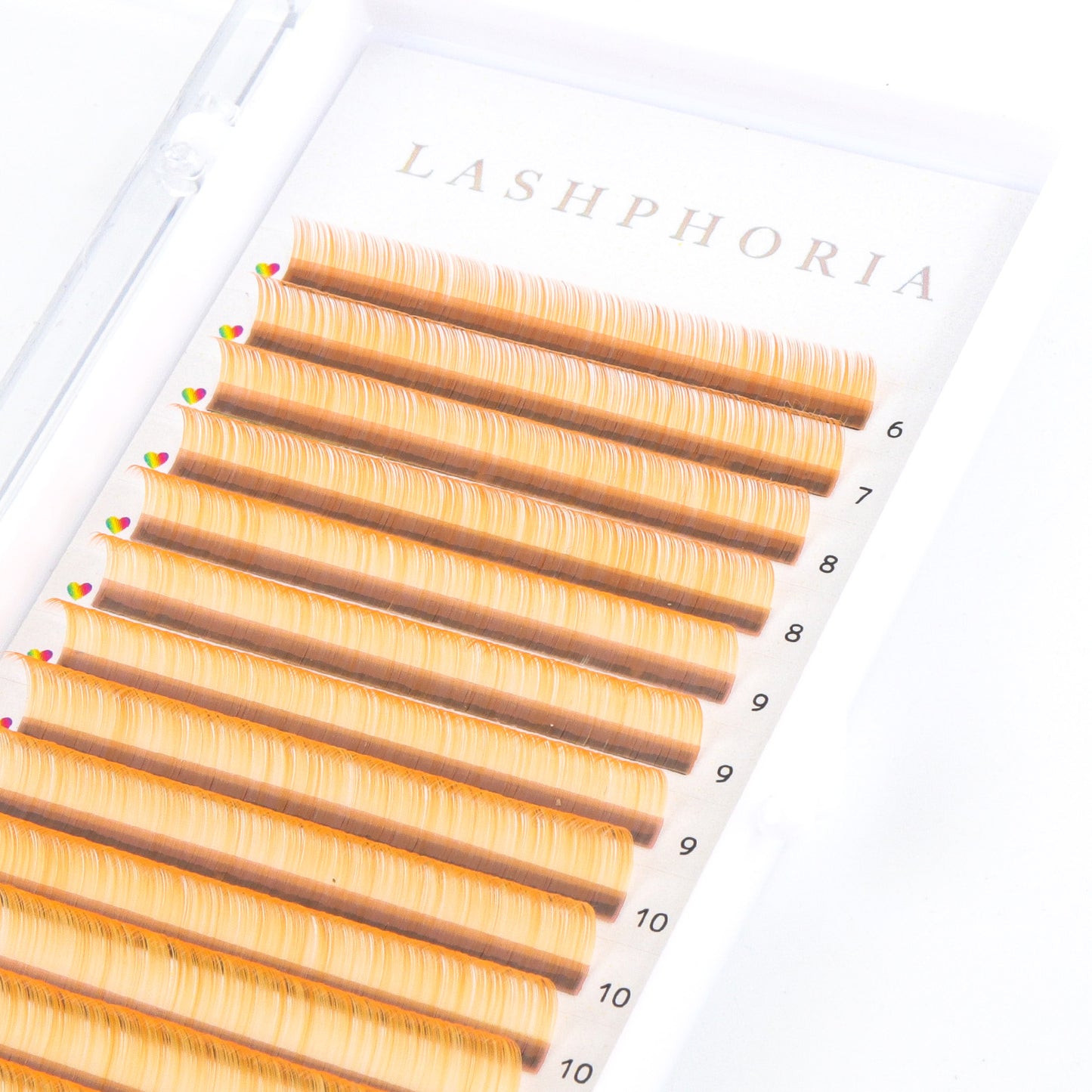 White/Orange Ombré Lashes