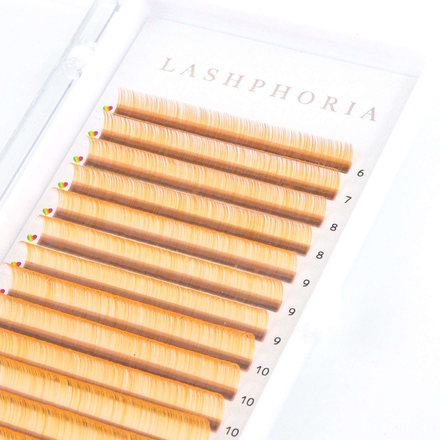 White/Orange Ombré Lashes